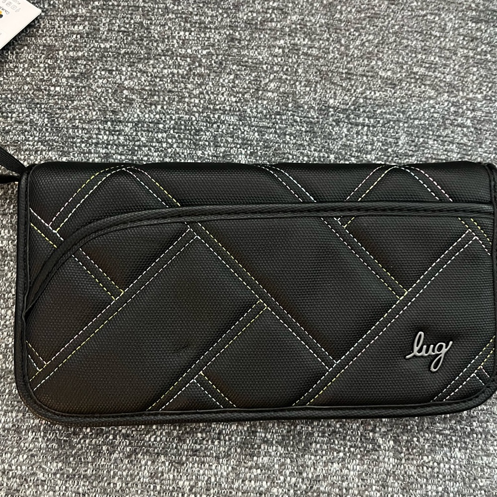 212–NWT Lug Black Wristlet with Colorful Accents - Picture 3 of 5